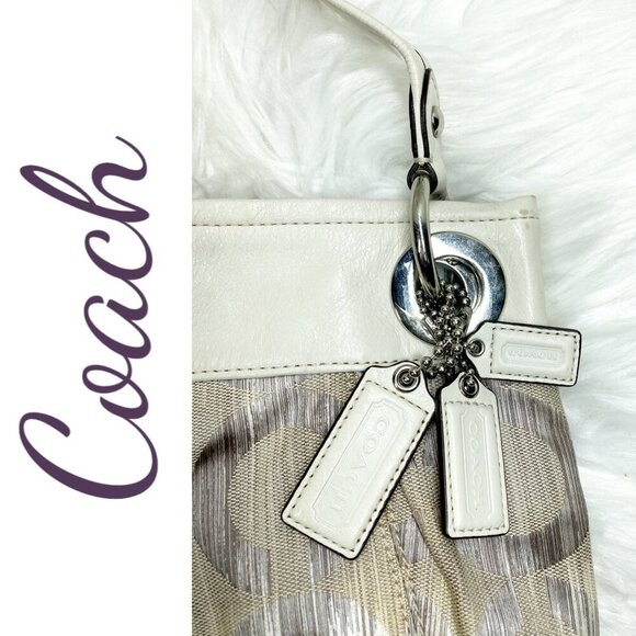 COACH MADISON OP ART IKAT HIPPIE SHOULDER BAG - Picture 15 of 16